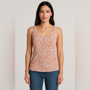 Ann Taylor LOFT Sleeveless Blouse Womens  Floral Tank Top New Preppy Casual XS